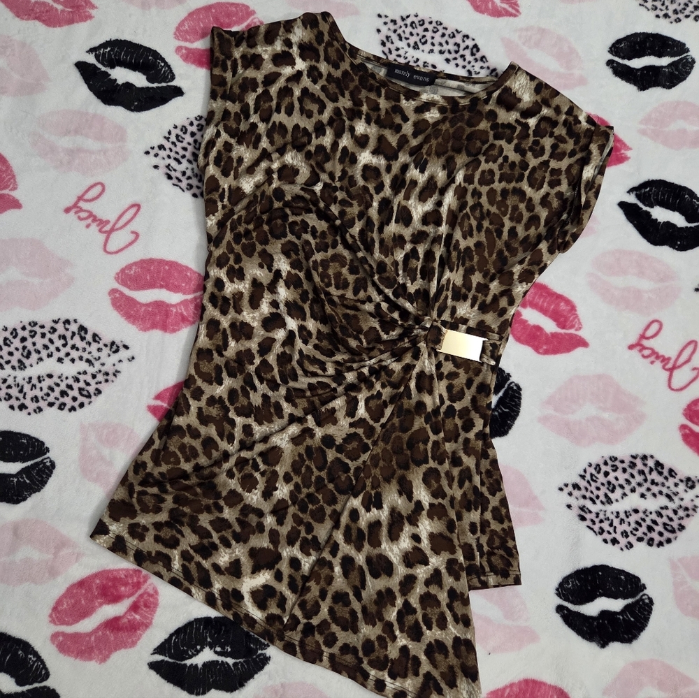 Y2k Elegant Leopard Print Top